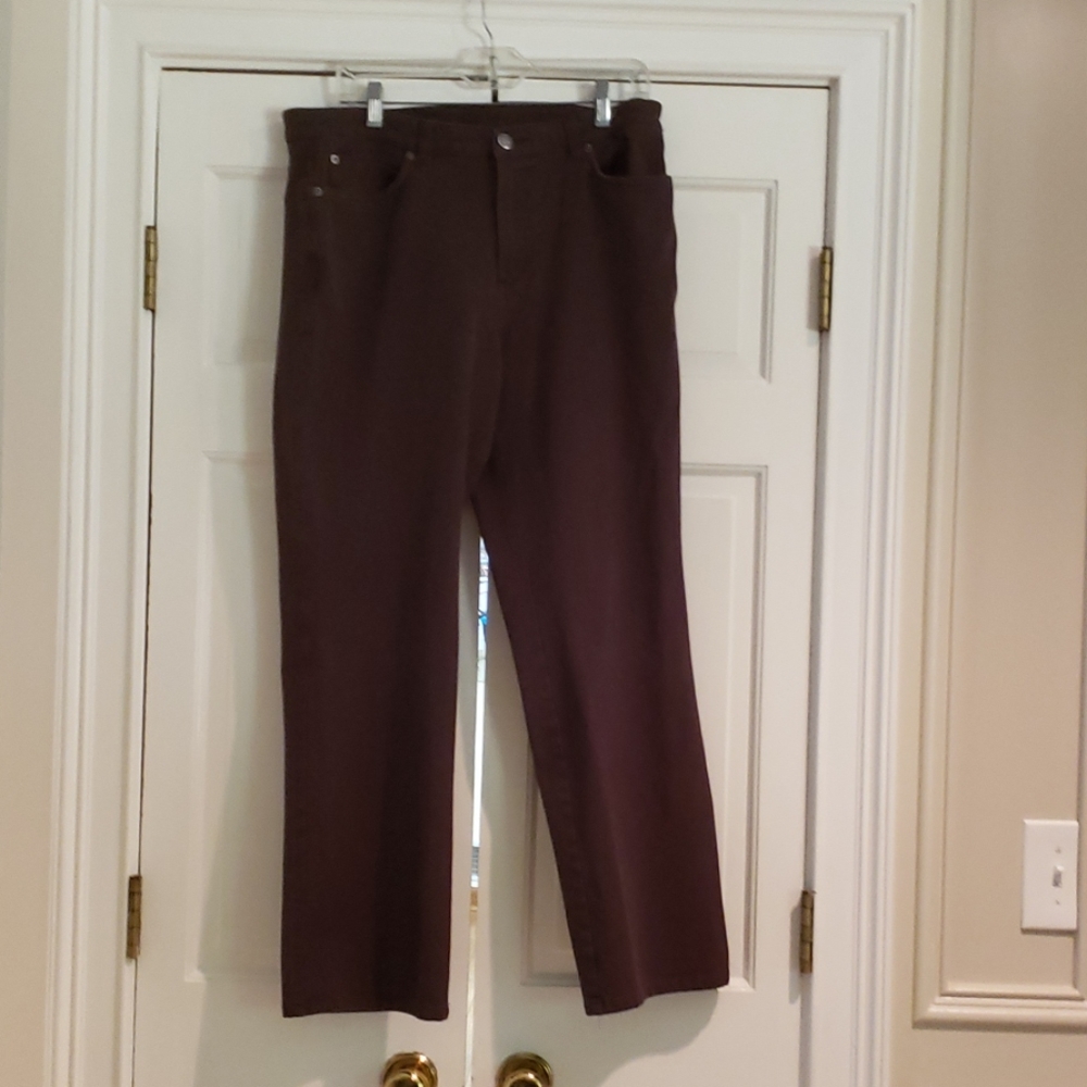 Saks Fifth Ave brown designer jeans
